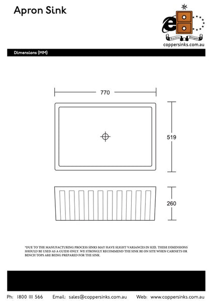 Copper Apron Farmhouse Sink - Cyber Special !