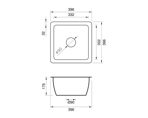 Copper Undermount Sink - Small