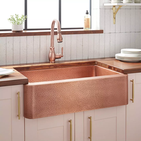 Hammered Copper Butler Sink