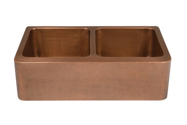 Hammered Copper Double Butler Sink 838 - Christmas Special