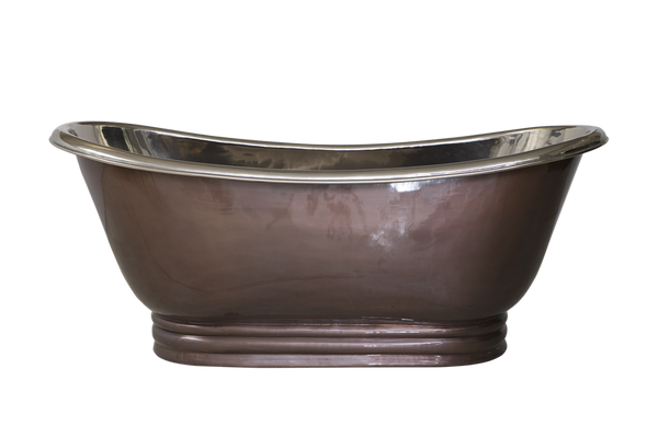 Plumb Copper Extenal Shiney Nickel Internal Copper Apron Bath