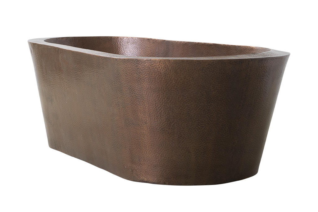 Copper Hammered Oval Bath