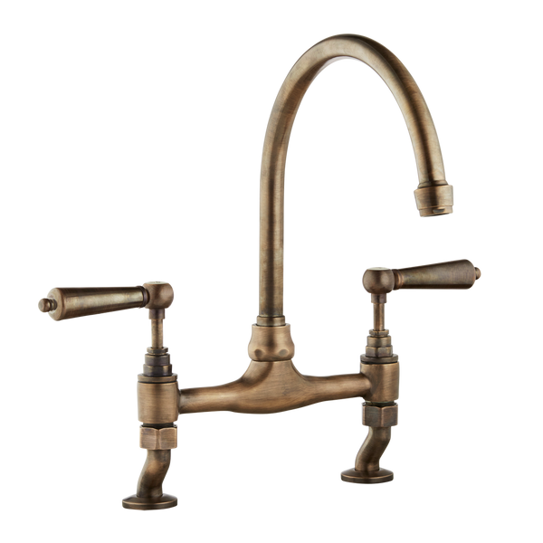 Millau - Bridge Sink Mixer - Porcelain Lever