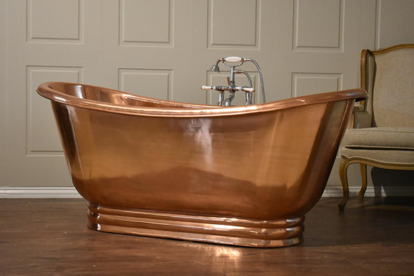 Shiney Copper Apron Bath